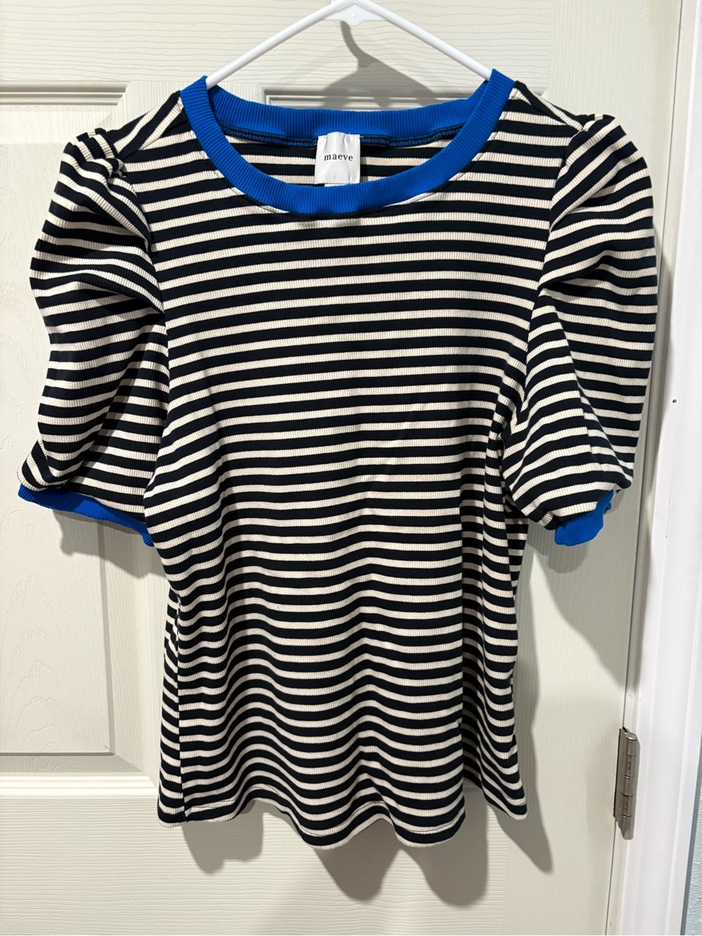 Maeve Puff Sleeves Striped top